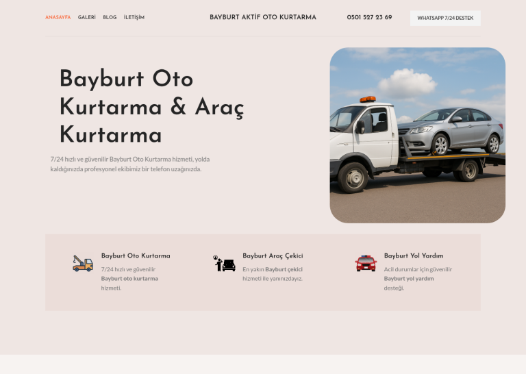 Bayburt Oto Kurtarma