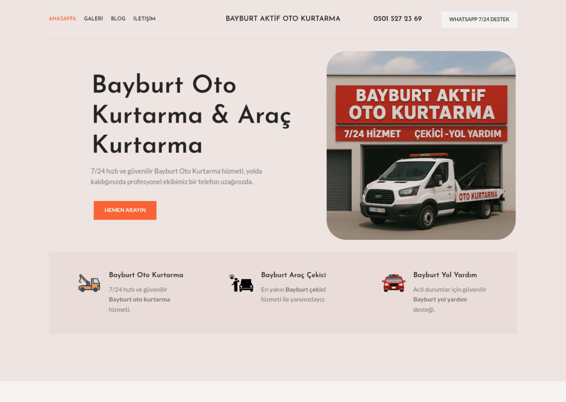 Bayburt Oto Kurtarma