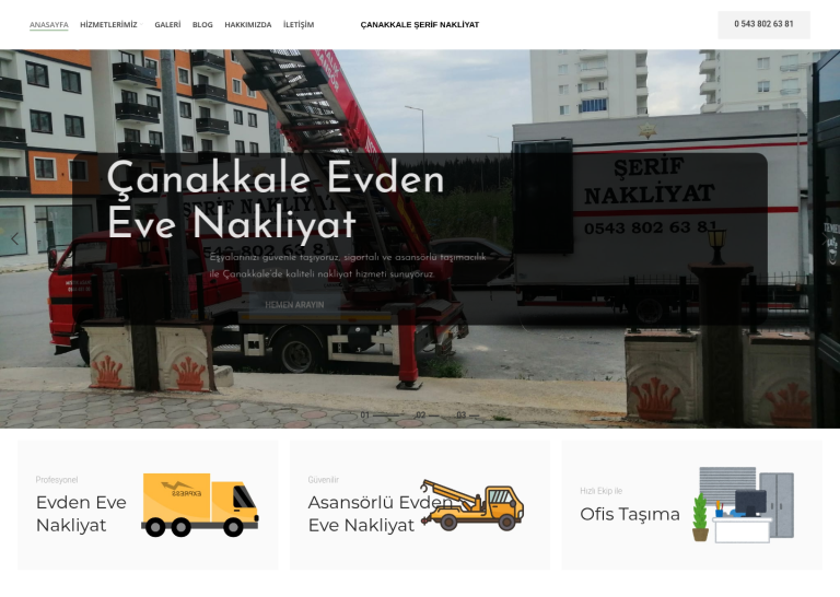 Çanakkale Şerif Evden Eve Nakliyat